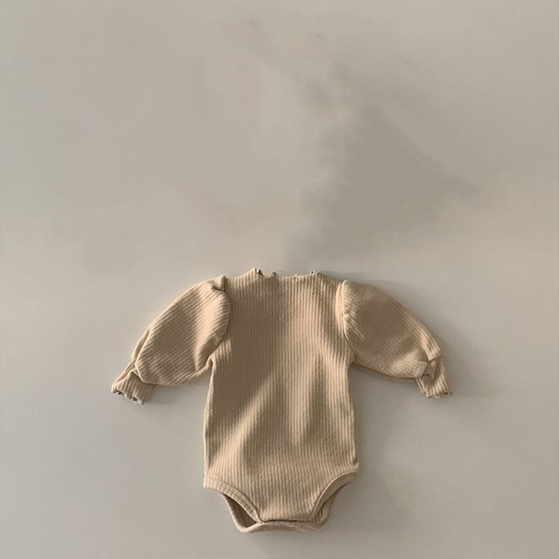 Bubble Sleeve Ruffle Romper