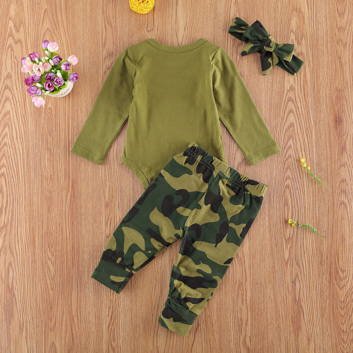 Daddy's Girl Camo Print 3-Piece Outfit
