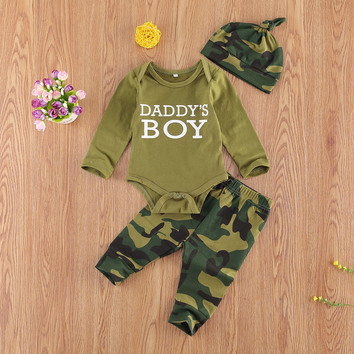 Daddy's Girl Camo Print 3-Piece Outfit