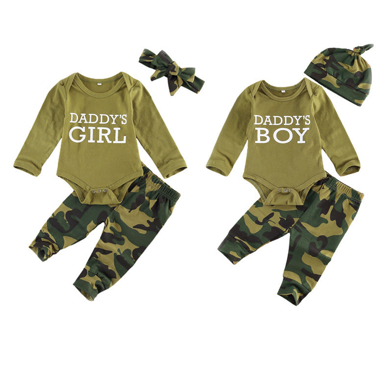 Daddy's Girl Camo Print 3-Piece Outfit