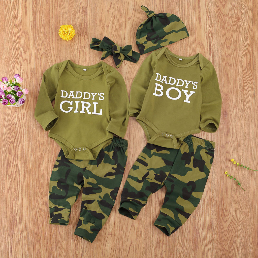 Daddy's Girl Camo Print 3-Piece Outfit