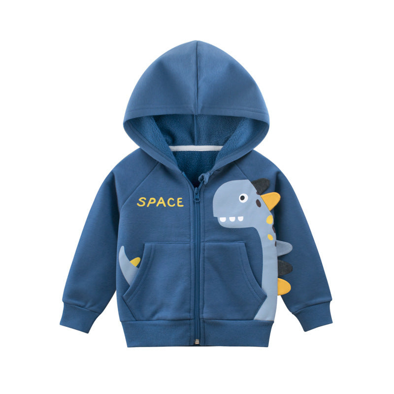 Space Dinosaur Baby Zipper Hoodie