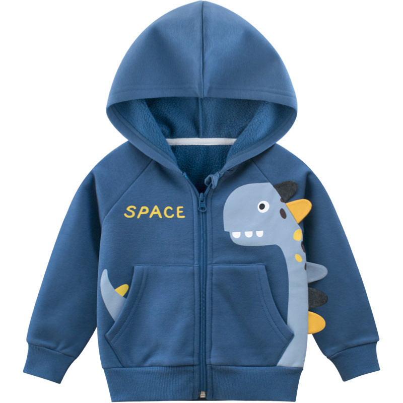 Space Dinosaur Baby Zipper Hoodie