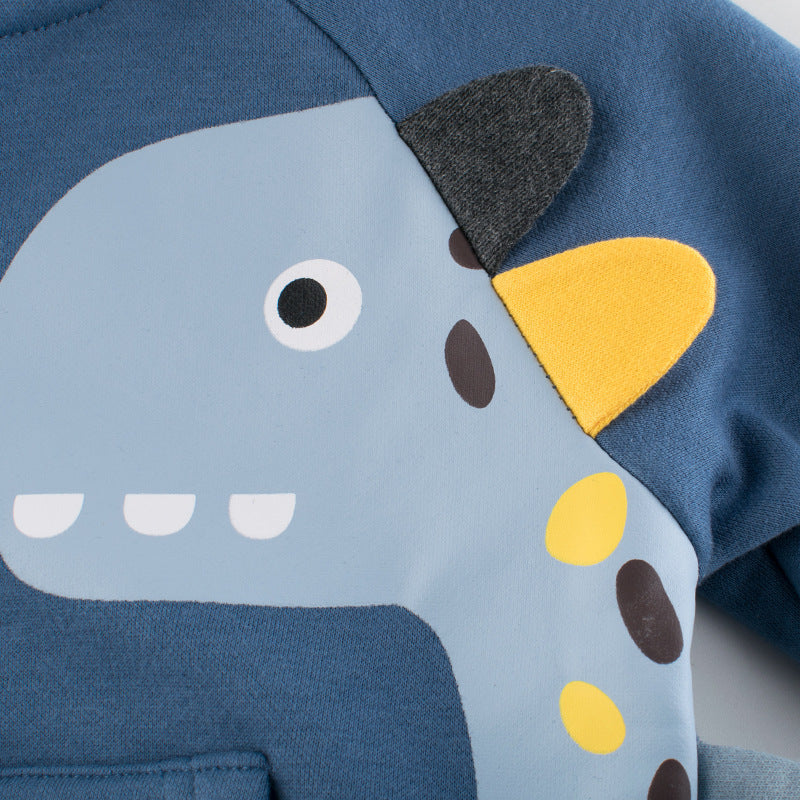 Space Dinosaur Baby Zipper Hoodie