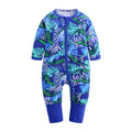 Long-Sleeve Patterned Baby Onesie