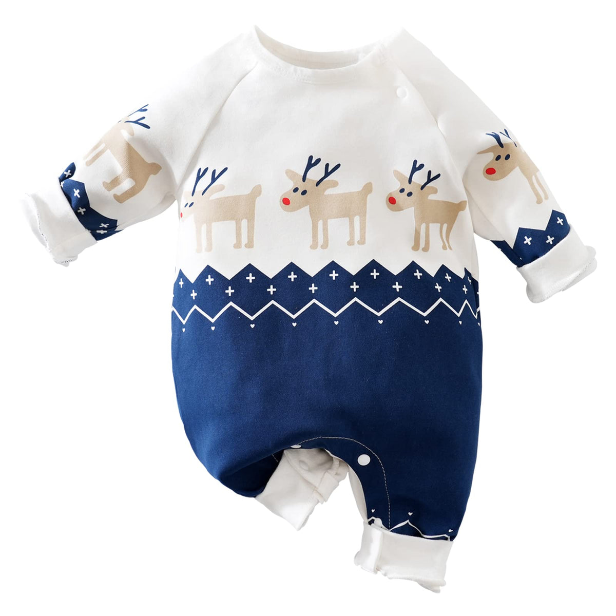 Reindeer Holiday Baby Romper