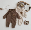 Bear Hooded Baby Romper