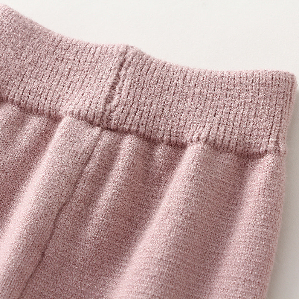 Knitted Heart Sweater and Legging Set for Girls