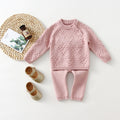 Knitted Heart Sweater and Legging Set for Girls