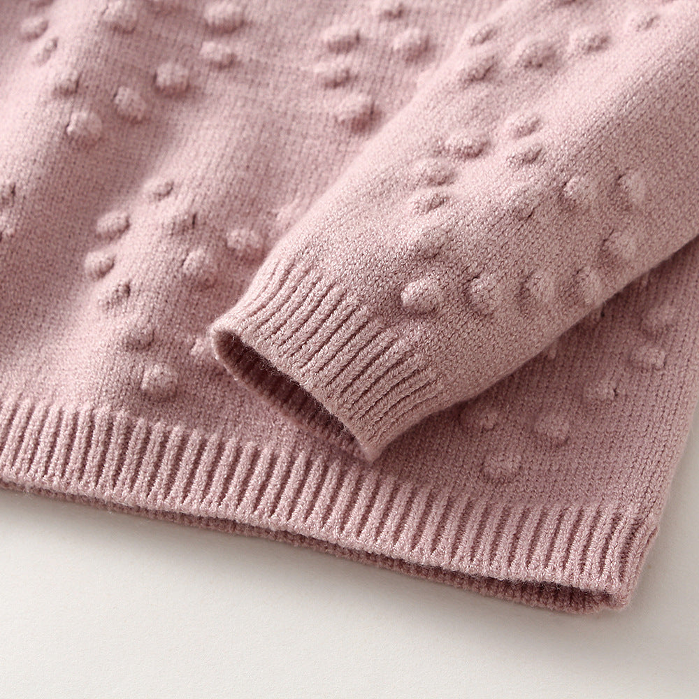 Knitted Heart Sweater and Legging Set for Girls