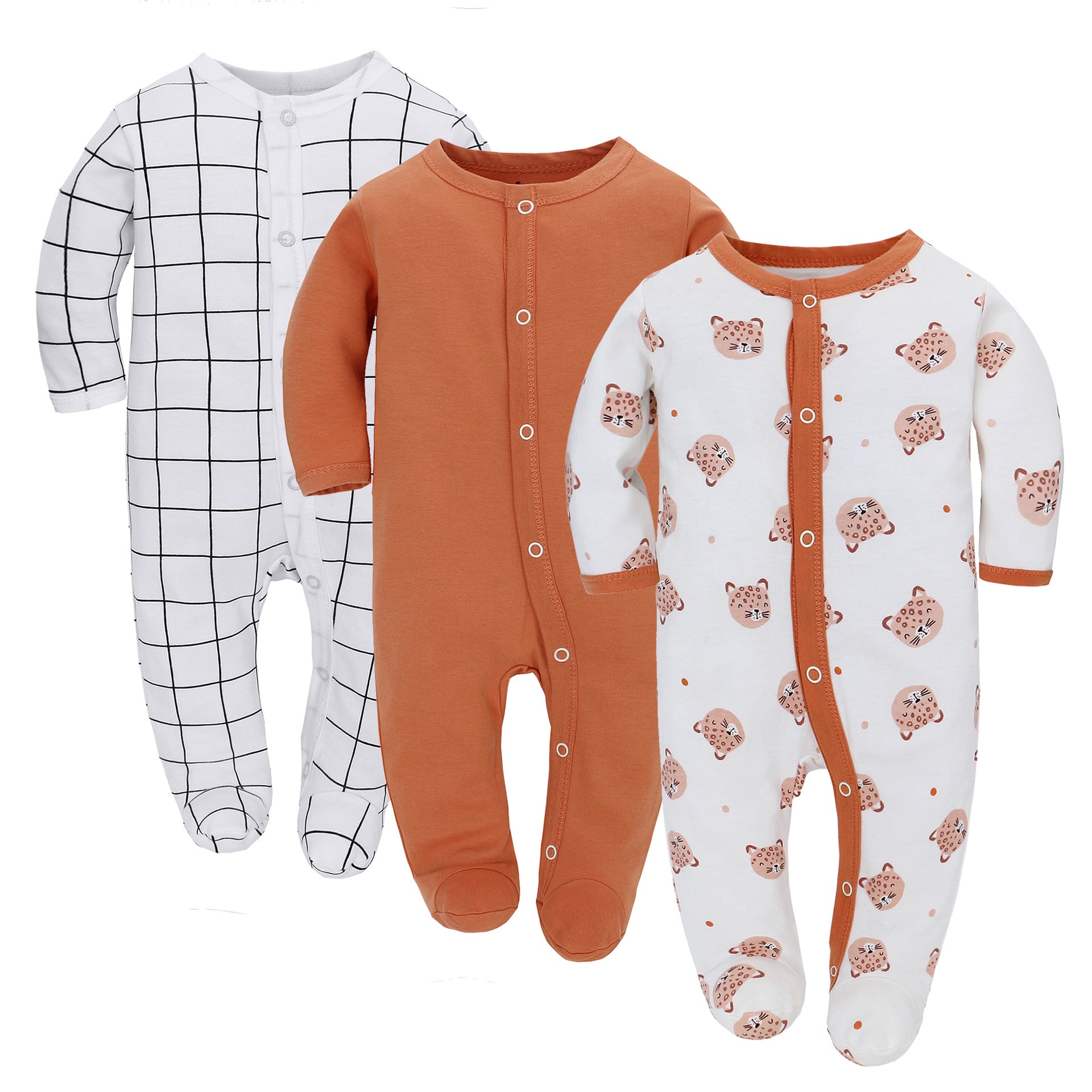 3-Pack Long-Sleeve Baby Onesie