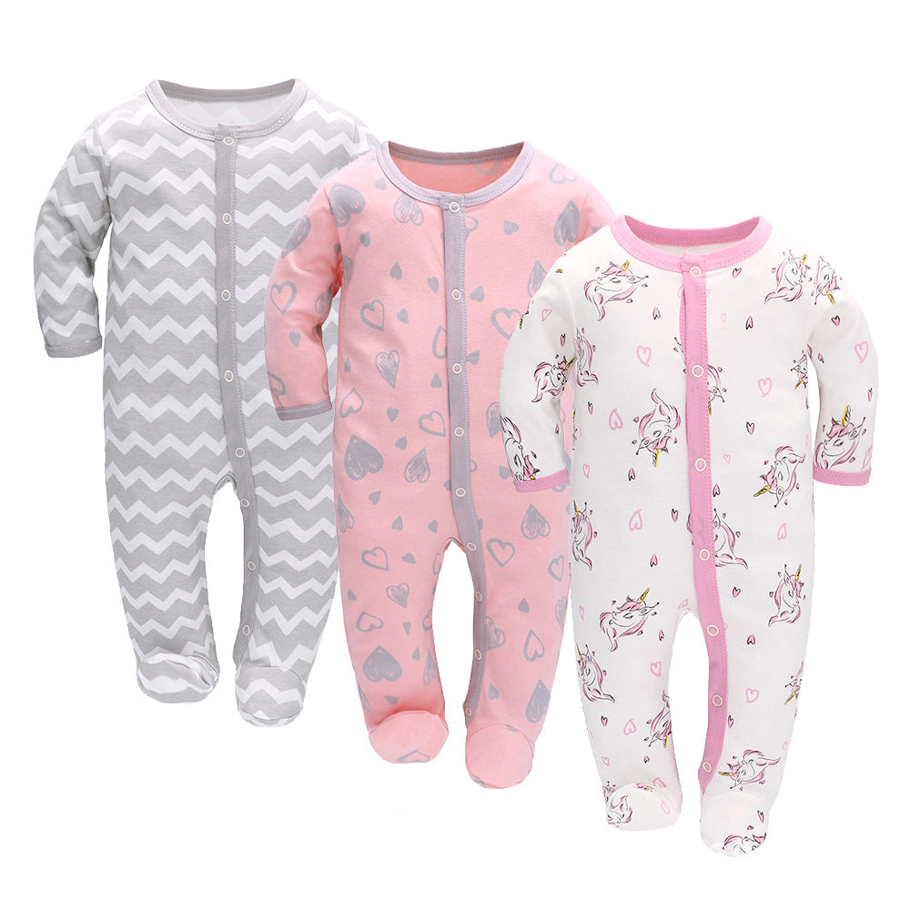 3-Pack Long-Sleeve Baby Onesie