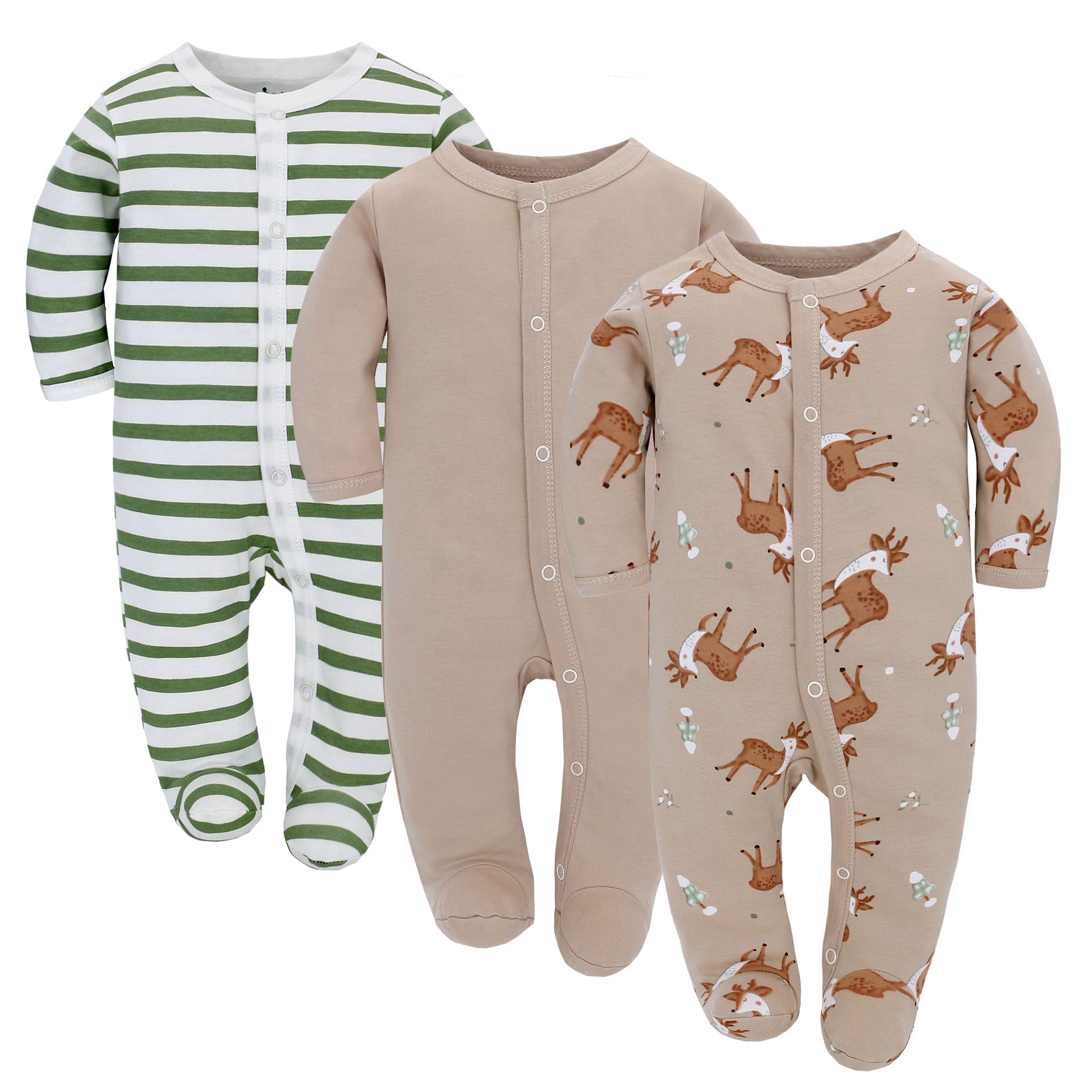 3-Pack Long-Sleeve Baby Onesie