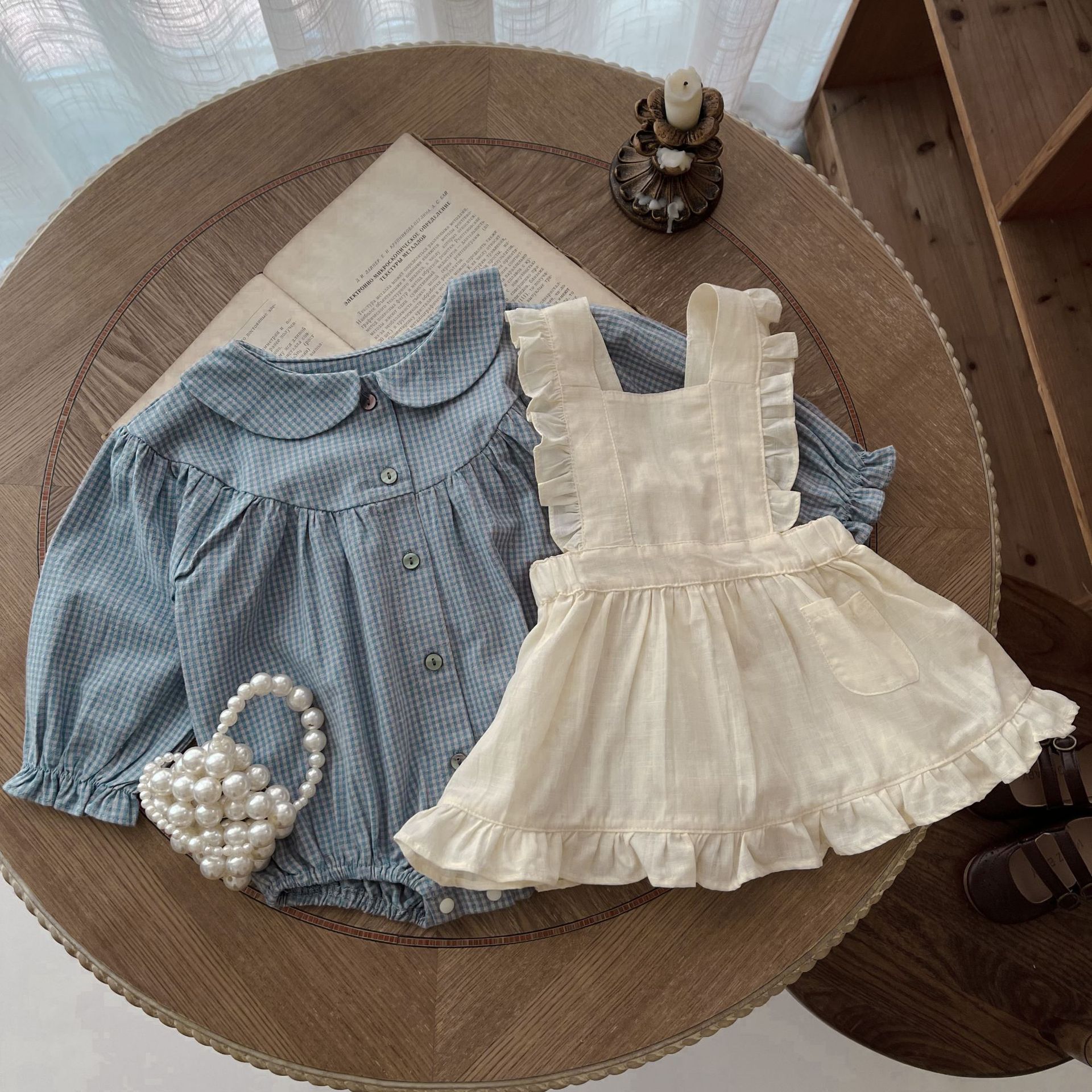 Baby Girl Gingham Ruffle Dress