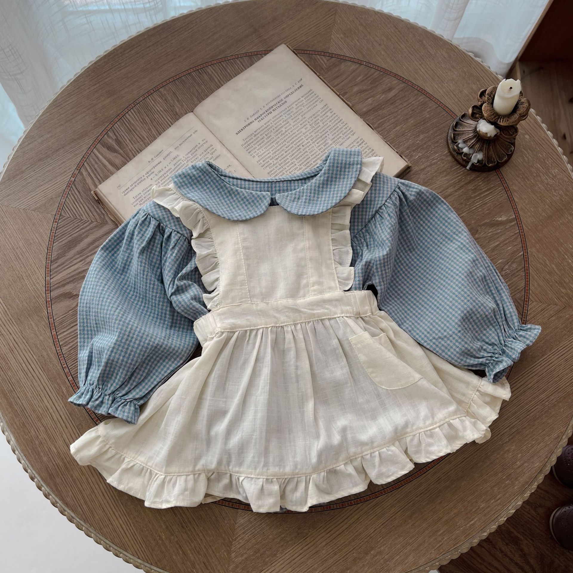 Baby Girl Gingham Ruffle Dress