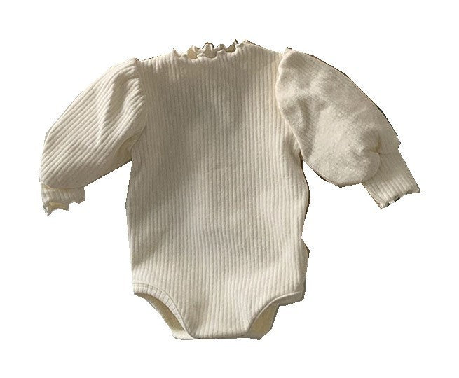 Bubble Sleeve Ruffle Romper