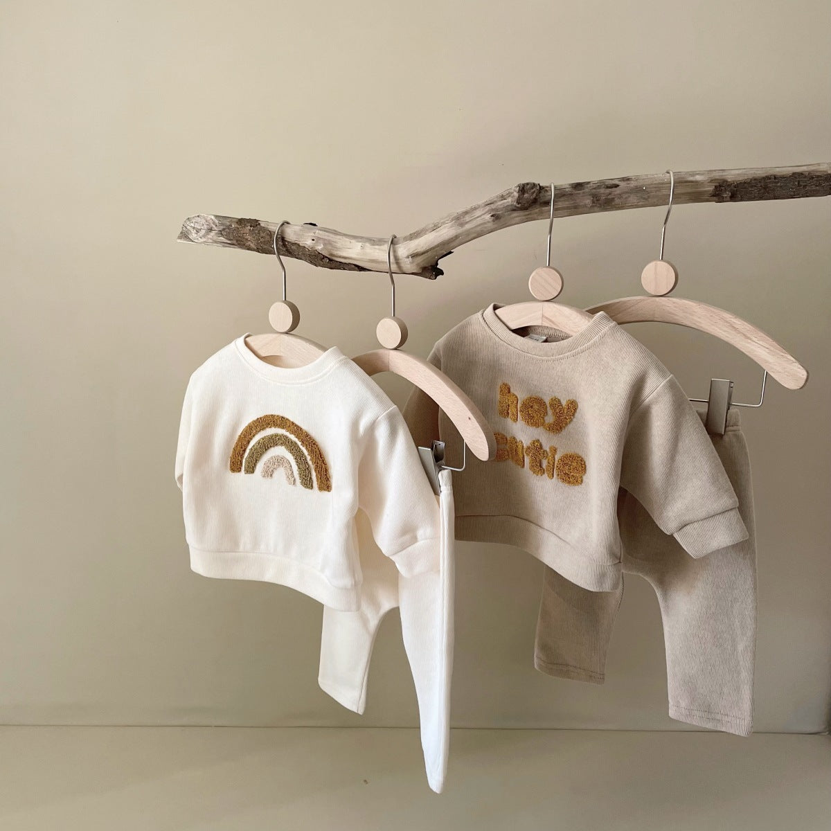 Baby Embroidered Two-Piece Long Sleeve Set
