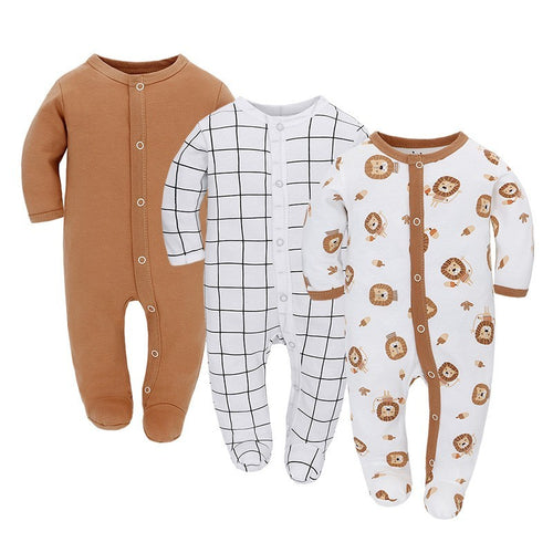 3-Pack Long-Sleeve Baby Onesie
